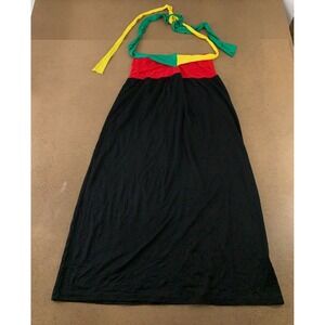 Fashion Terminal Women's Size XXL Colorful Smocked Halter Neck Maxi Dress New